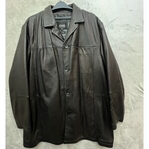 Wilsons Leather Pelle Studio Black Leather Coat 3XLT Removable Thinsulate Lining